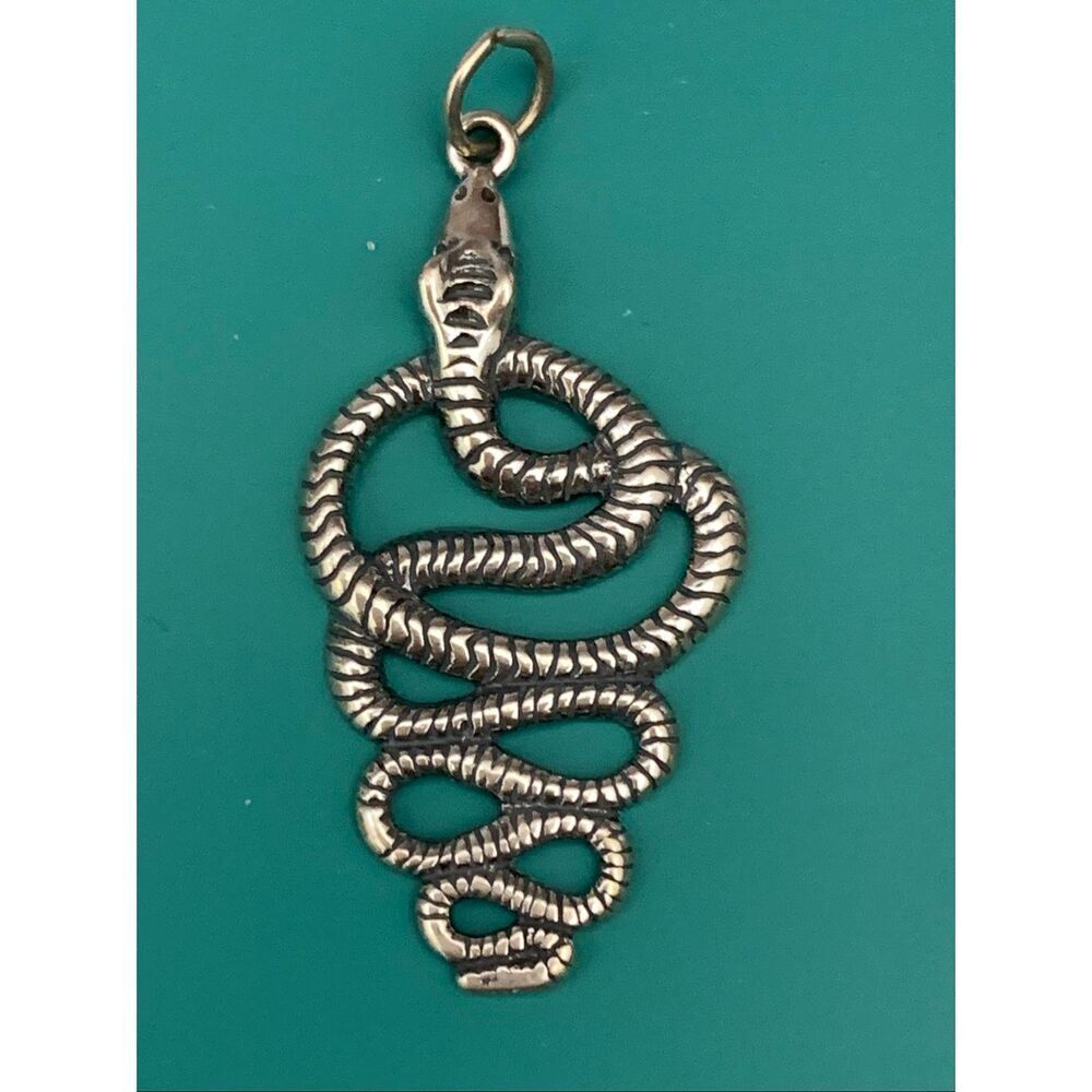 Snake Sterling Silver Jewelry Charm #reptile #snake #nature